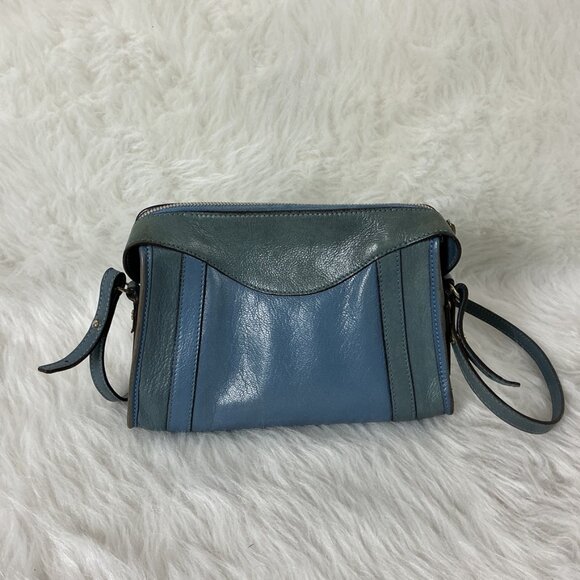 Marc Jacobs Gray Blue Leather Marc Jacobs Wellington Peggy Crossbody Bag - Picture 2 of 10